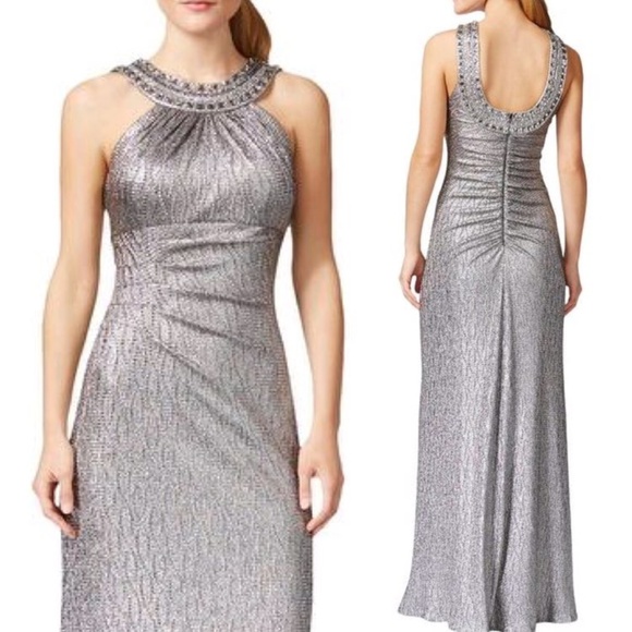 xscape silver dress